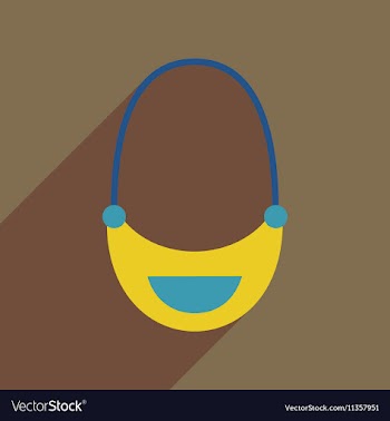 Flat icon with long shadow clutch bag vector image