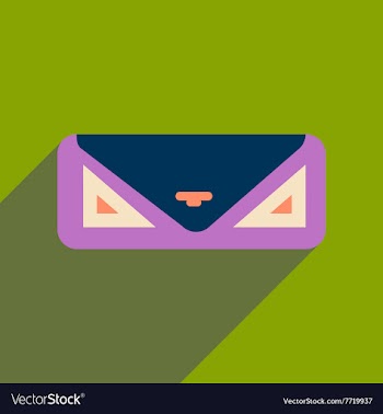 Flat icon with long shadow clutch bag vector image
