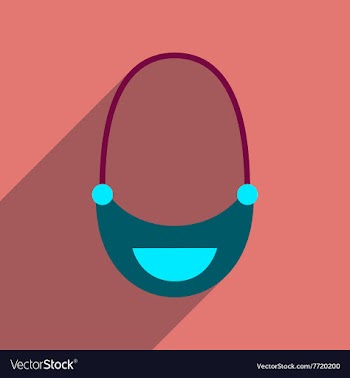 Flat icon with long shadow clutch bag vector image