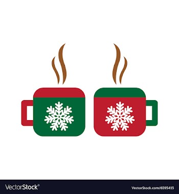 Flat icon with long shadow cup snowflakes vector image