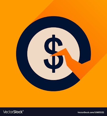 Flat icon with long shadow dollar cent vector image