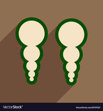 Flat icon with long shadow earrings pearl earrings vector image