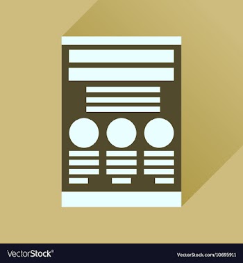 Flat icon with long shadow economic document vector image