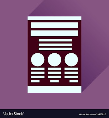 Flat icon with long shadow economic document vector image