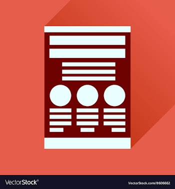 Flat icon with long shadow economic document vector image