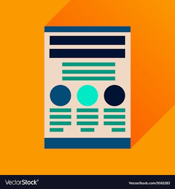 Flat icon with long shadow economic document vector image