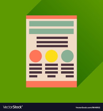 Flat icon with long shadow economic document vector image