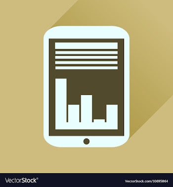 Flat icon with long shadow economic Presentation vector image