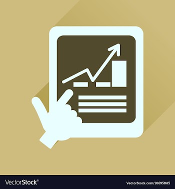 Flat icon with long shadow economic Presentation vector image