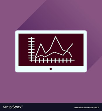 Flat icon with long shadow economic presentation vector image