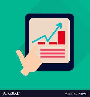 Flat icon with long shadow economic Presentation vector image