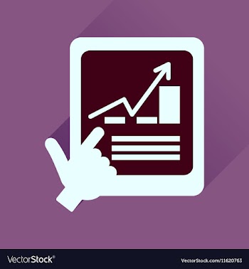 Flat icon with long shadow economic Presentation vector image