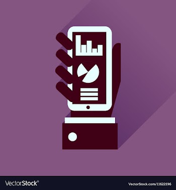 Flat icon with long shadow economic presentation vector image