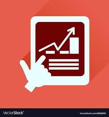 Flat icon with long shadow economic Presentation vector image