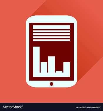 Flat icon with long shadow economic Presentation vector image