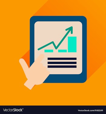 Flat icon with long shadow economic Presentation vector image