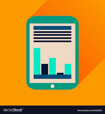 Flat icon with long shadow economic Presentation vector image