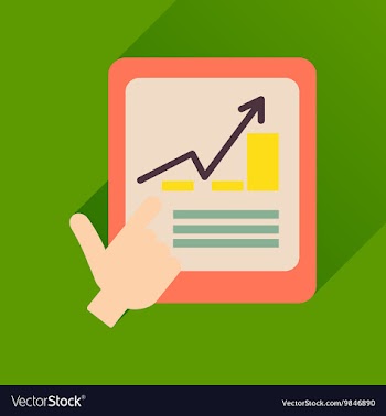 Flat icon with long shadow economic Presentation vector image