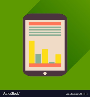 Flat icon with long shadow economic Presentation vector image