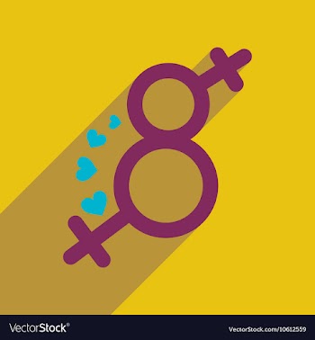 Flat icon with long shadow Eight female sign vector image