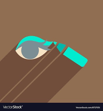 Flat icon with long shadow Eyeliner pencil vector image