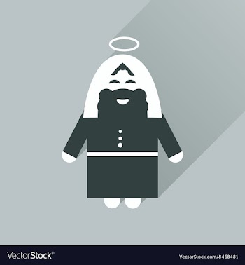 Flat icon with long shadow Father Jesus Christ vector image