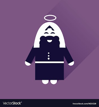 Flat icon with long shadow Father Jesus Christ vector image