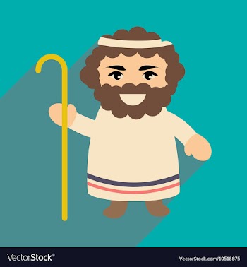 Flat icon with long shadow Father of Jesus Christ vector image