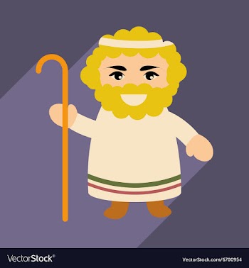 Flat icon with long shadow Father of Jesus Christ vector image