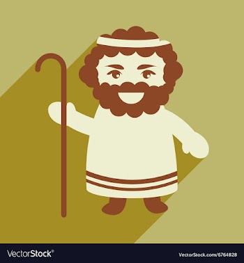 Flat icon with long shadow Father of Jesus Christ vector image