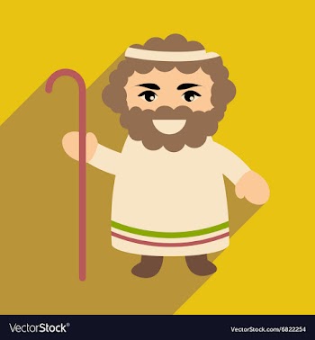 Flat icon with long shadow Father of Jesus Christ vector image