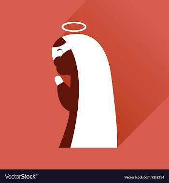 Flat icon with long shadow Father of Jesus Christ vector image