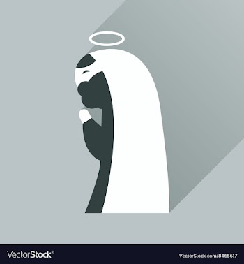 Flat icon with long shadow Father of Jesus Christ vector image