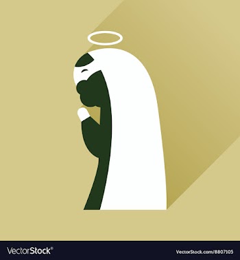 Flat icon with long shadow Father of Jesus Christ vector image