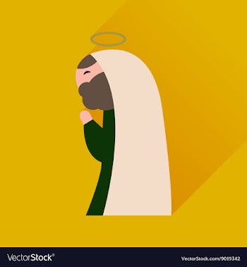 Flat icon with long shadow Father of Jesus Christ vector image