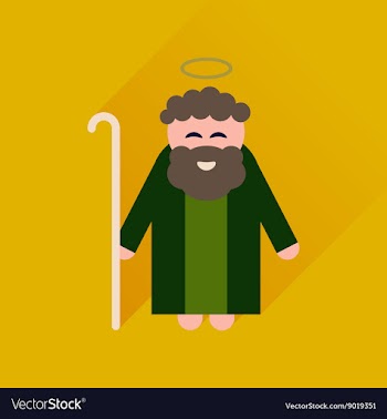 Flat icon with long shadow Father of Jesus Christ vector image
