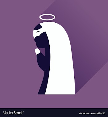 Flat icon with long shadow Father of Jesus Christ vector image