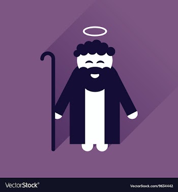 Flat icon with long shadow Father of Jesus Christ vector image
