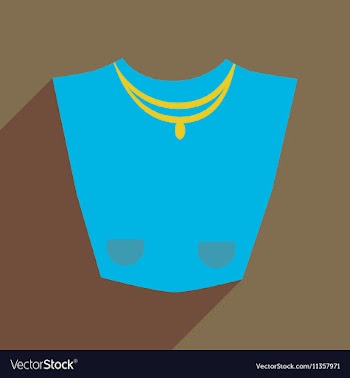 Flat icon with long shadow female necklace vector image