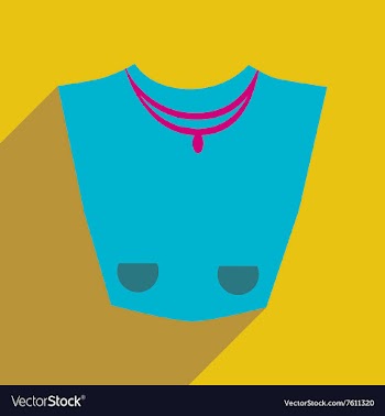 Flat icon with long shadow female necklace vector image