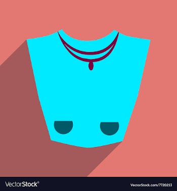 Flat icon with long shadow female necklace vector image