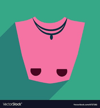 Flat icon with long shadow female necklace vector image