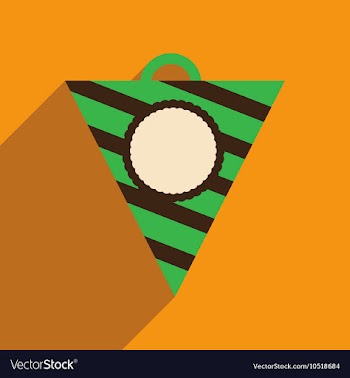 Flat icon with long shadow festive garland vector image