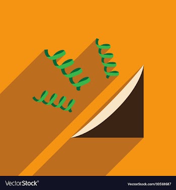 Flat icon with long shadow festive garland vector image