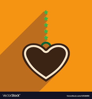 Flat icon with long shadow festive garland vector image