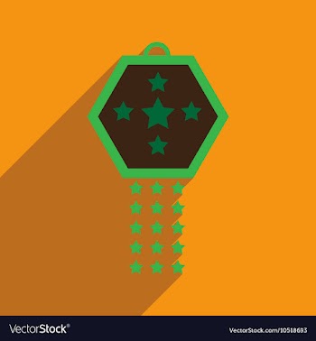 Flat icon with long shadow festive garland vector image