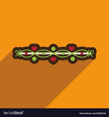 Flat icon with long shadow festive garland vector image