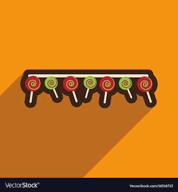Flat icon with long shadow festive garland vector image