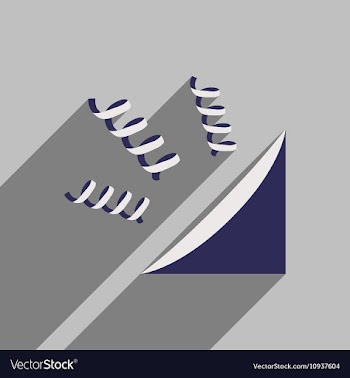 Flat icon with long shadow festive garland vector image