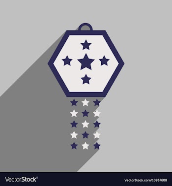 Flat icon with long shadow festive garland vector image